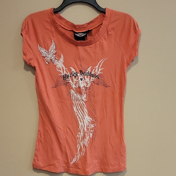 Harley-Davidson Tops - Harley Davidson Graphic Fitted Tee